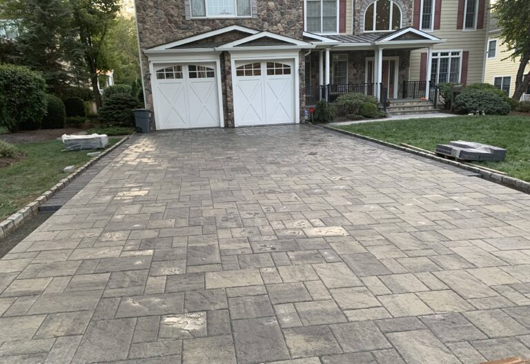 New Paver Driveway Installation in Berkeley Heights NJ - Sage Landscape Contractors
