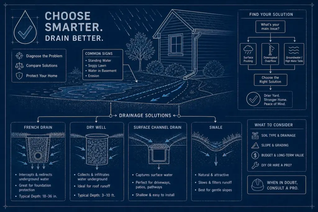 How to Choose the Right Yard Drainage Solution